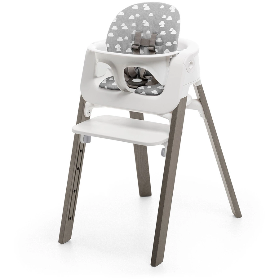 STOKKE® Steps™ Hochstuhl weiß Buche Hazy Grey