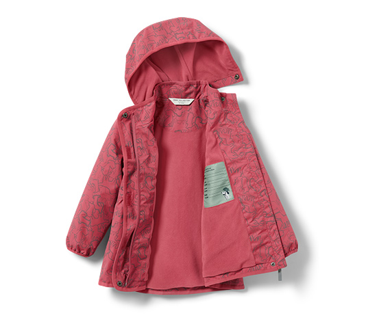 Kinder-Thermo-Regenjacke mit reflektierenden Elementen