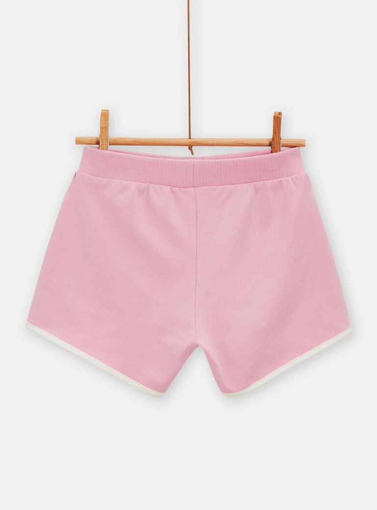 Short rose guimauve style décontracté pour fille