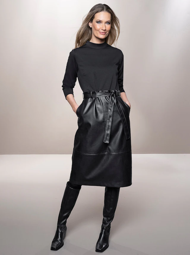 heine Lederkleid »Kleid« Eingrifftaschen