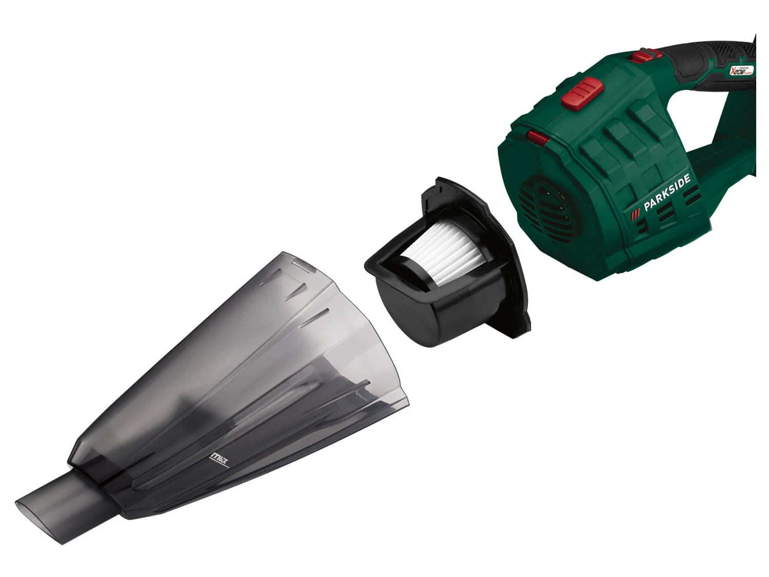 PARKSIDE&reg; 20 V cordless handheld vacuum cleaner with &raquo;PHSSA 20-Li C1&laquo; floor nozzle, without battery and charger