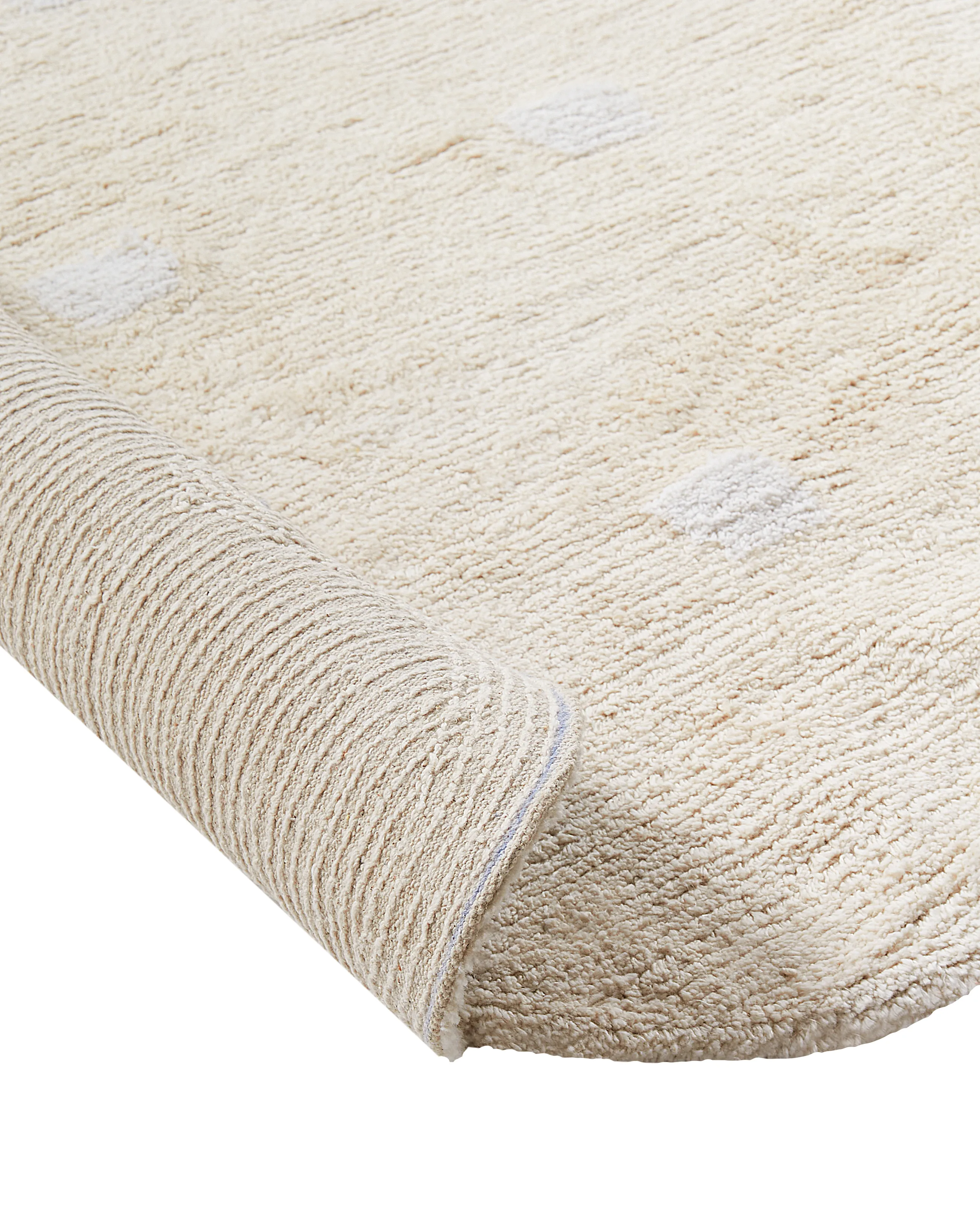 Kindervloerkleed SAREKI Beige 140 x 200 cm Katoen