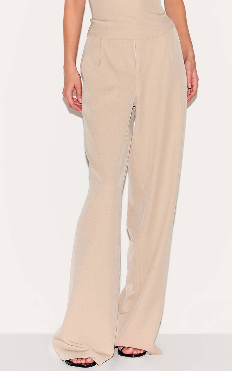 Gris Argile Pantalon Droit Ajusté Co-ord