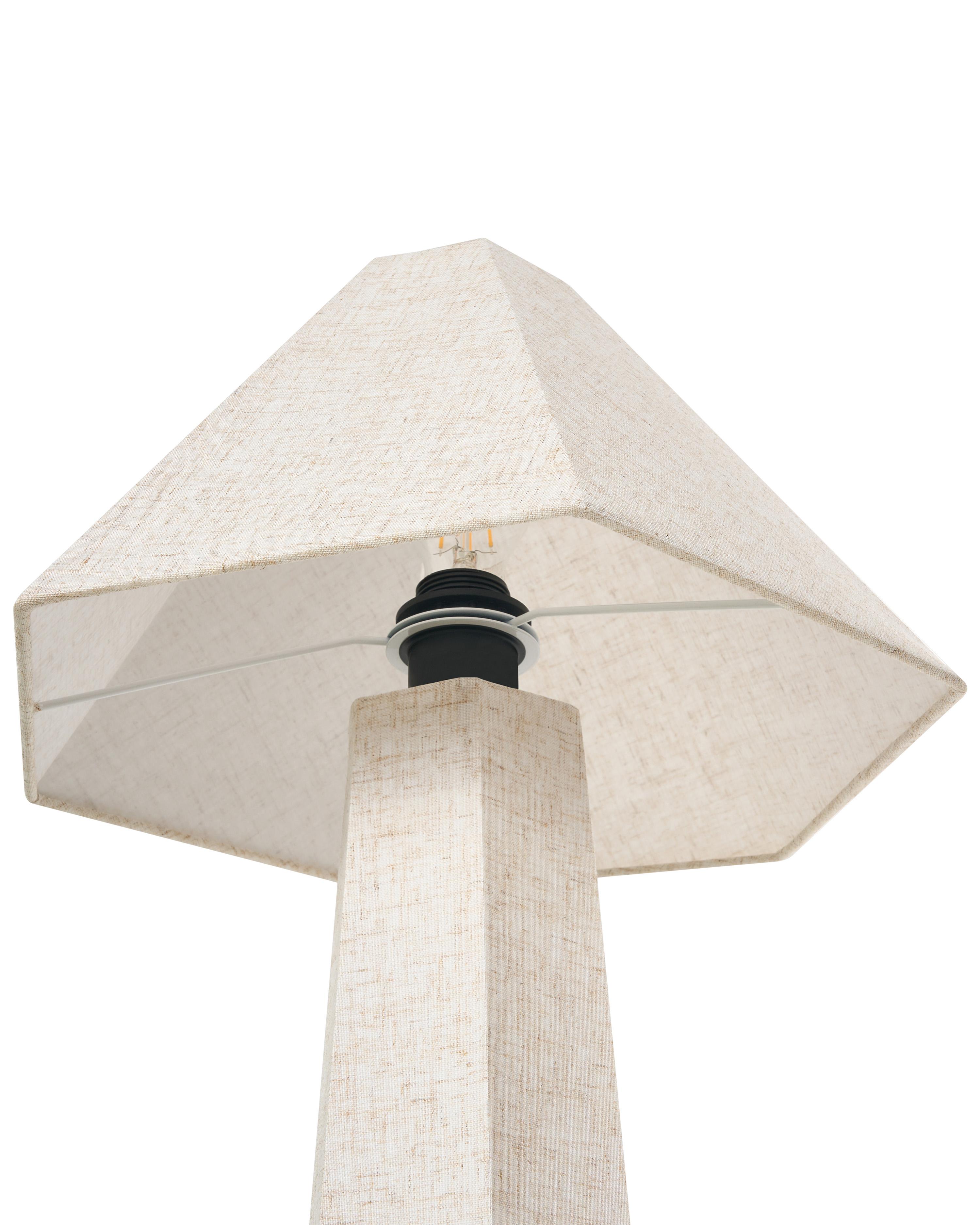 Staande lamp DEMBI Kunstlinnen Lichtbeige