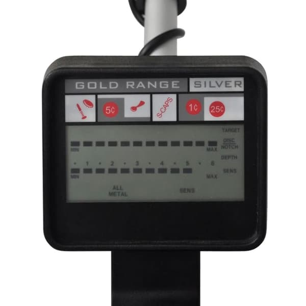 vidaXL Metalldetektor 20 cm søkedybde 300 cm LCD-skjerm