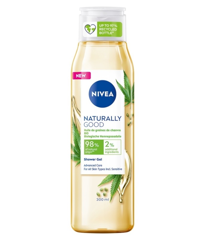 Nivea Naturally Good Hennepzaadolie Shower Gel 300ml