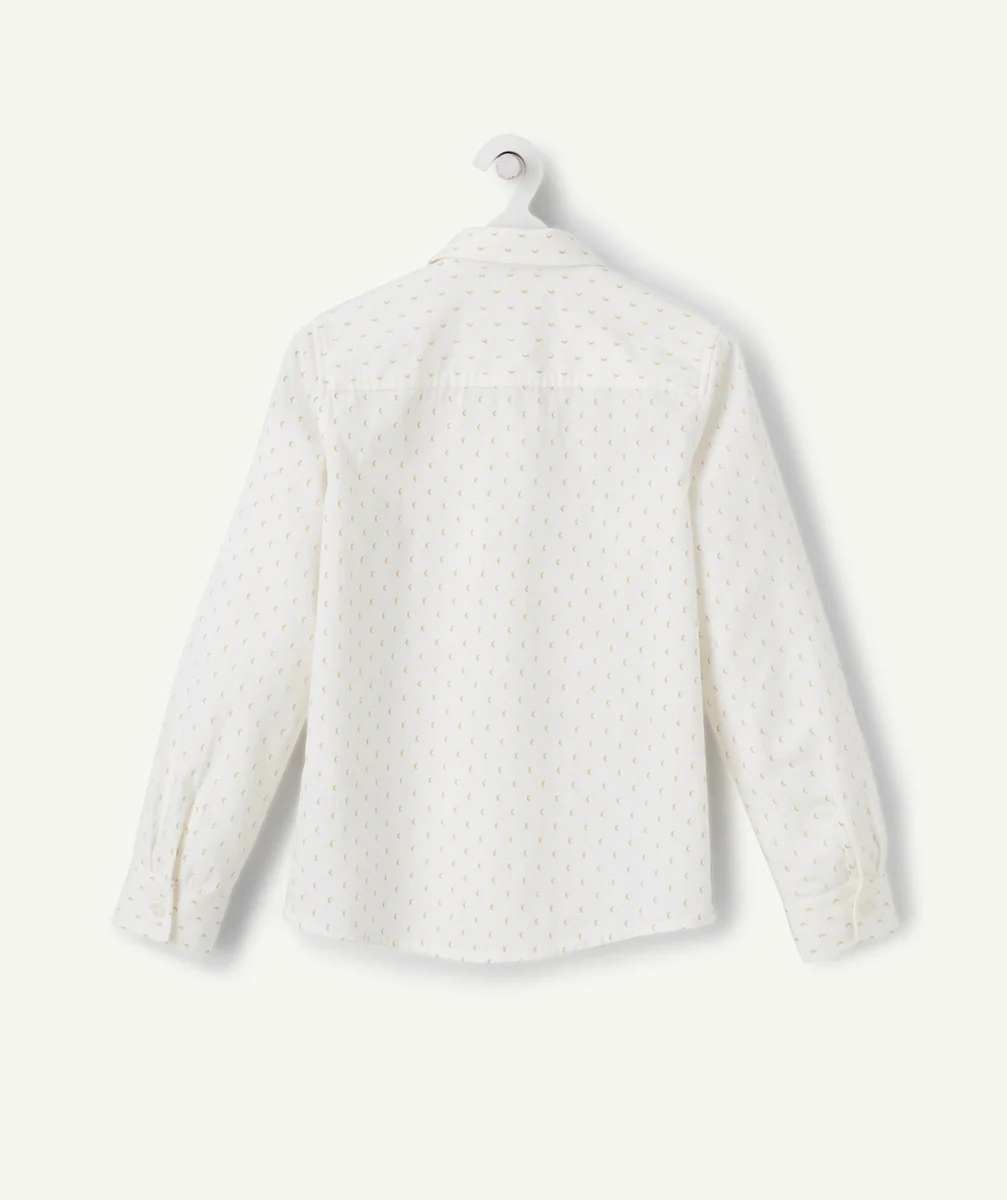 CHEMISE GARÇON BLANCHE EN COTON AVEC CRAVATE AMOVIBLE