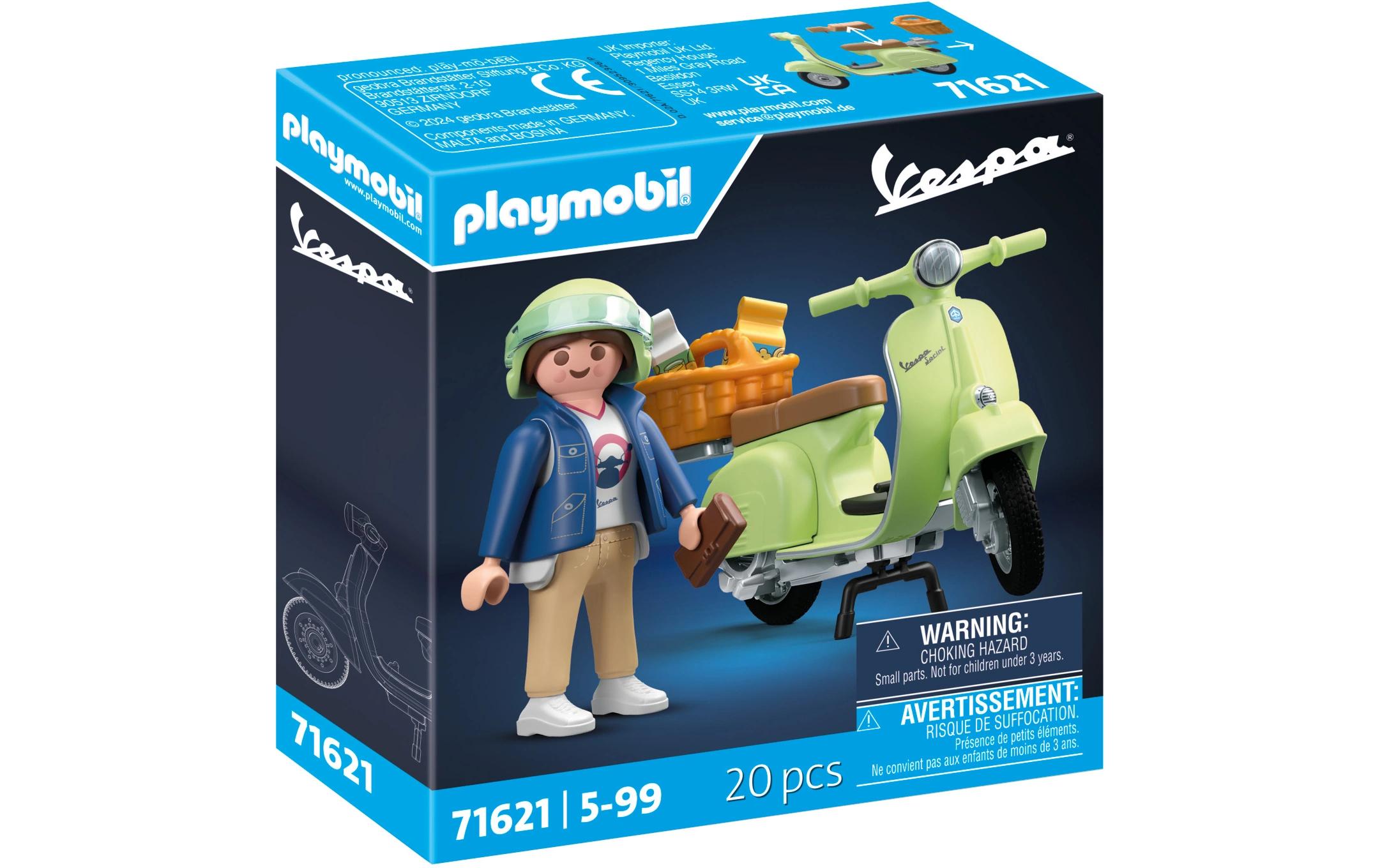 1969 Vespa 150 Sprint Veloce, hellgrün 71621Motorroller Spielset mit Figur
