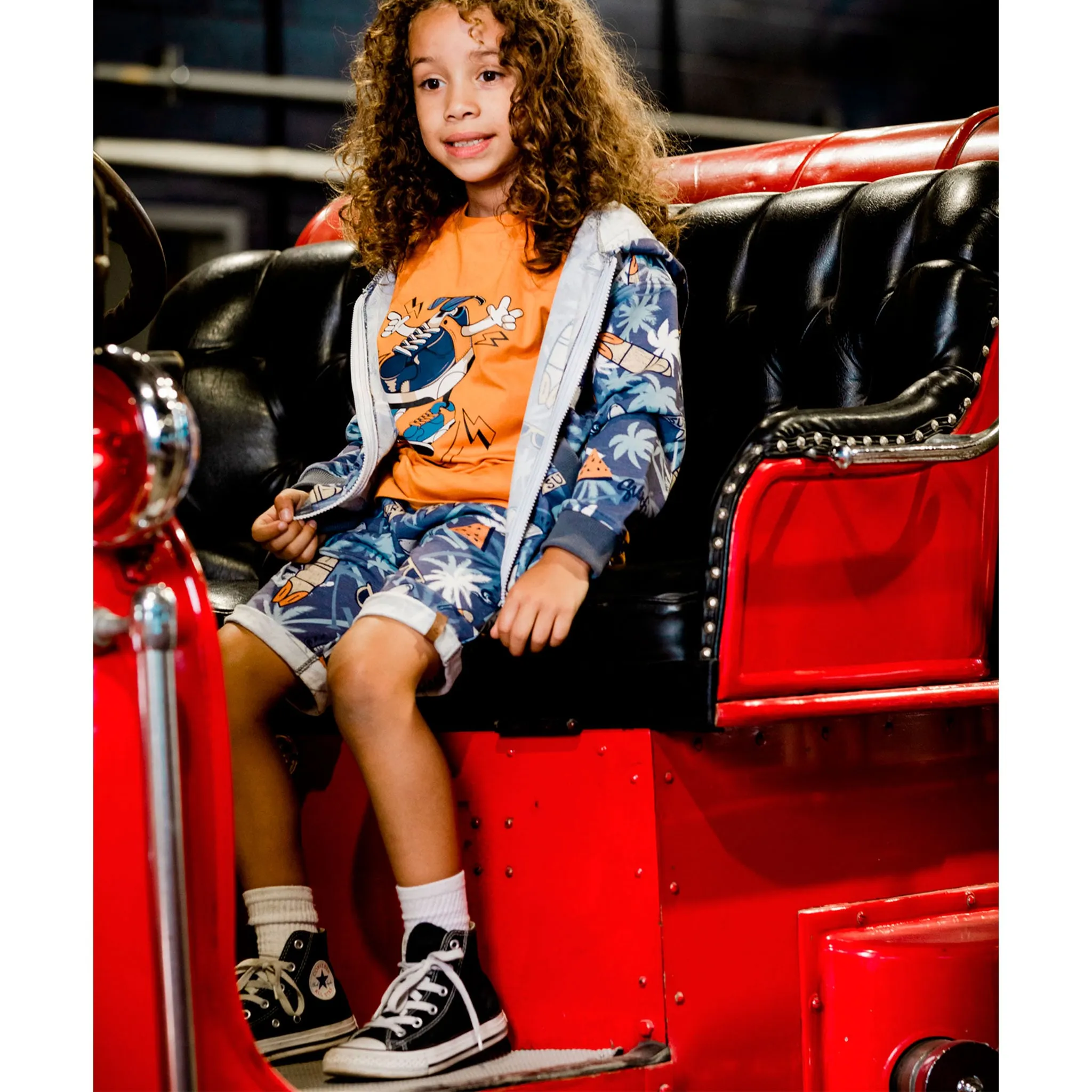Deux par Deux Short Ouatée Palmier BOYS 3-6ans
