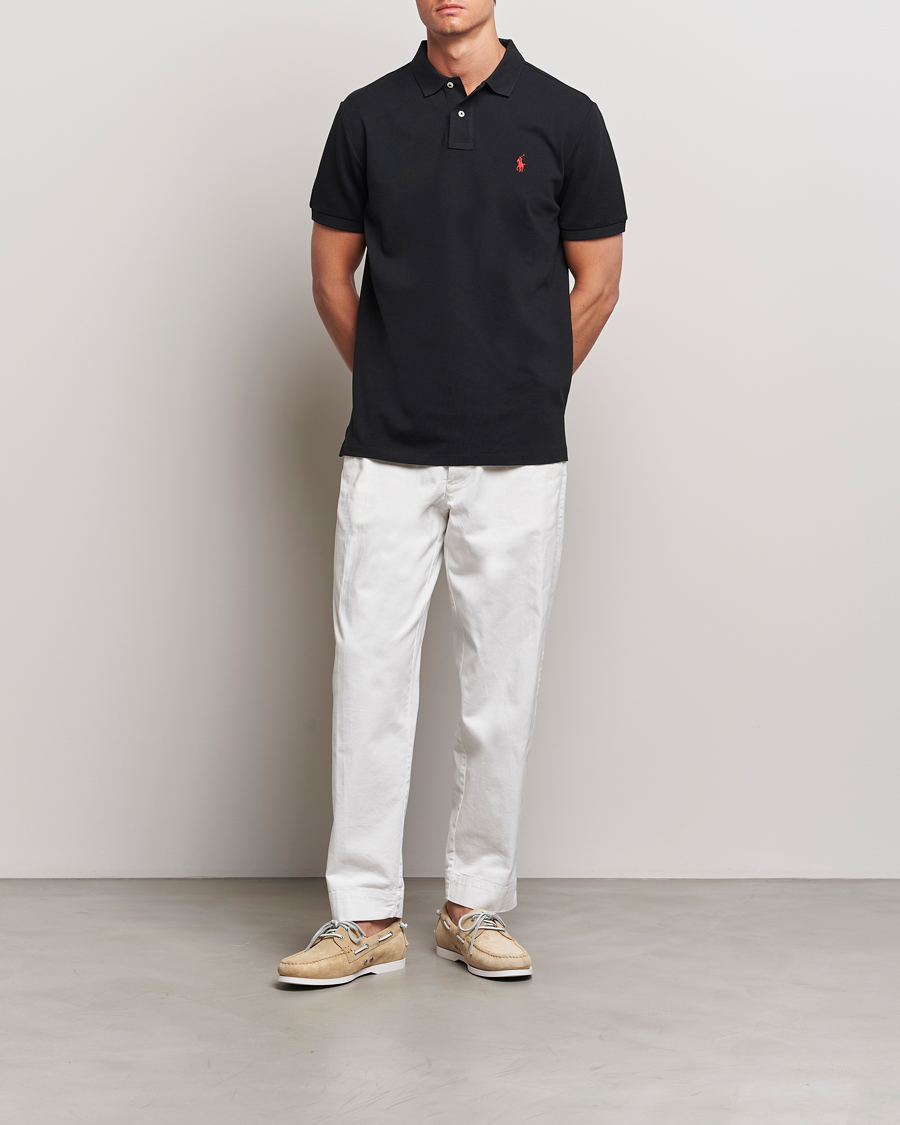 Polo Ralph Lauren Custom Slim Fit Polo Black