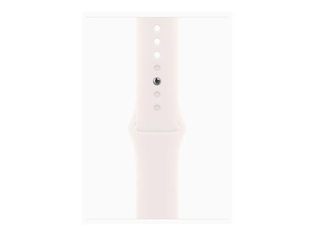 Apple Watch Series 10 (GPS) - 46 mm - roseguldaluminium - smart ur med sportsbånd - fluoroelastomer - lyserød - båndstørrelse: M/L - 64 GB - Wi-Fi 4, UWB, Bluetooth - 36.4 g