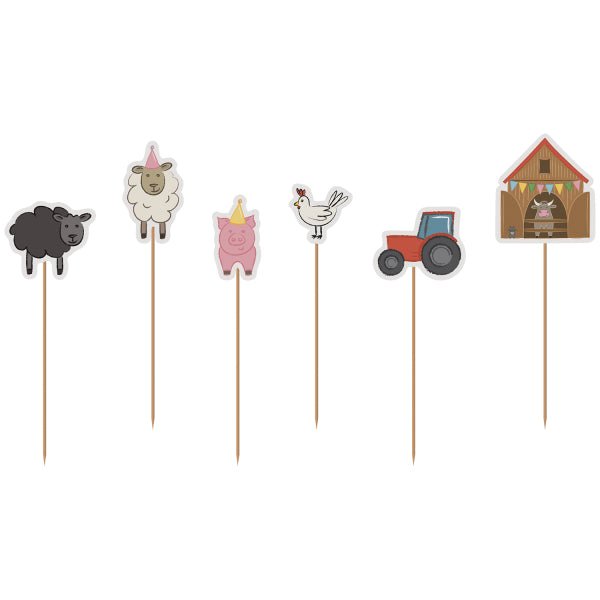 Boerderij Cupcake Toppers 6st