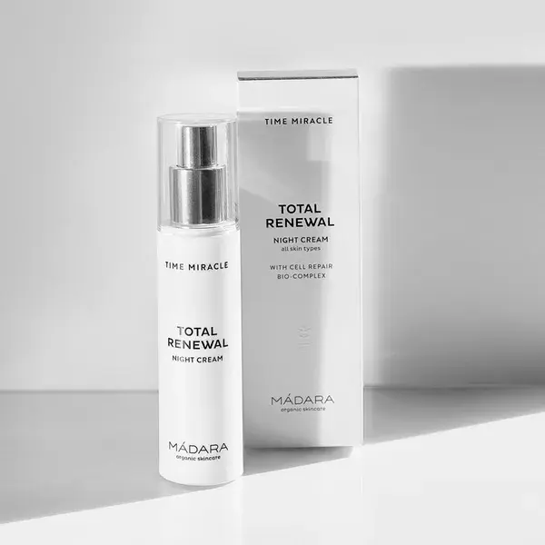 MÁDARA Time Miracle Total Renewal Creme Noturno Orgânico Antienvelhecimento Renovador 50ml