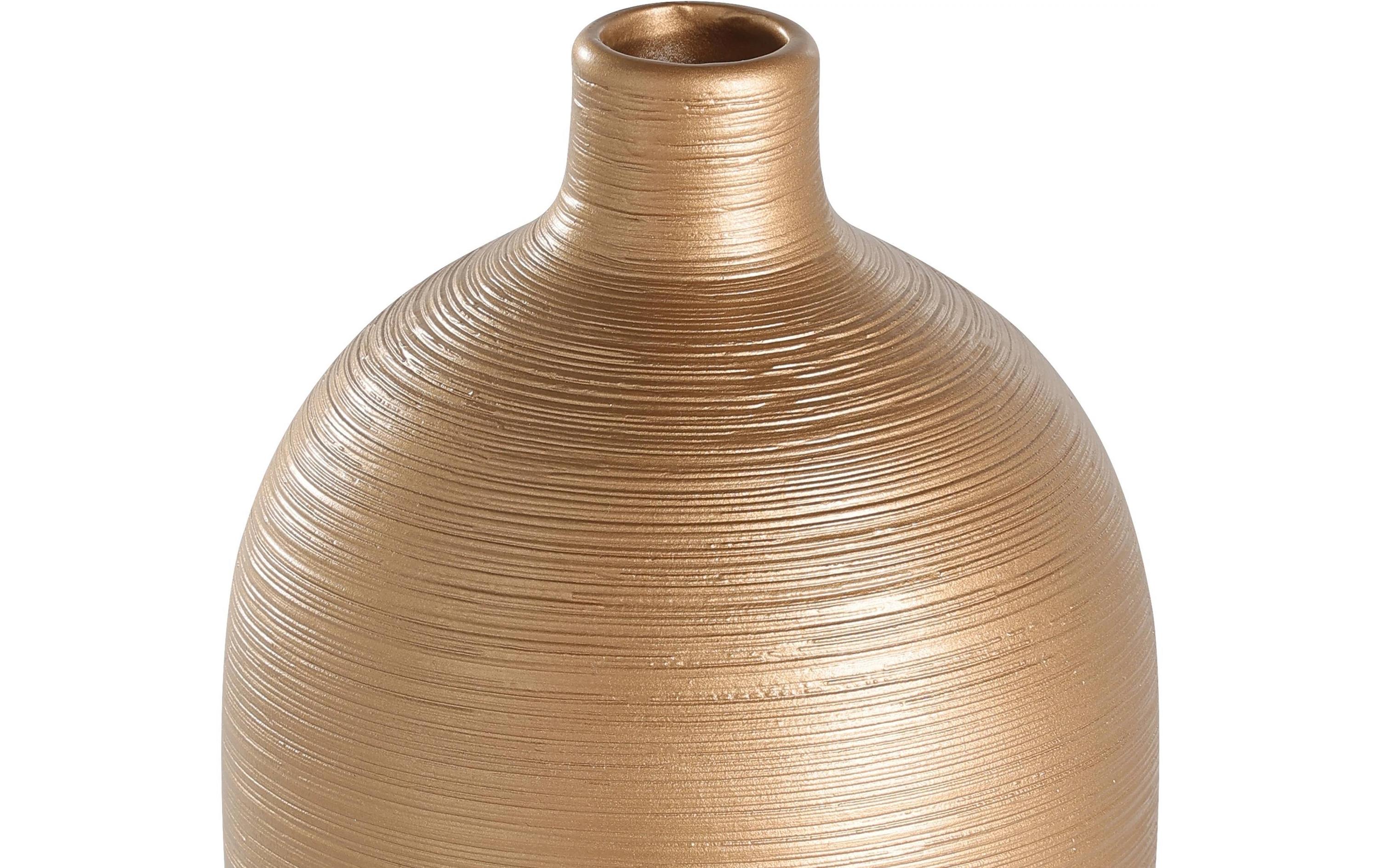 Vase Saryksu 28 cm, Gold/WeissBlumenvase