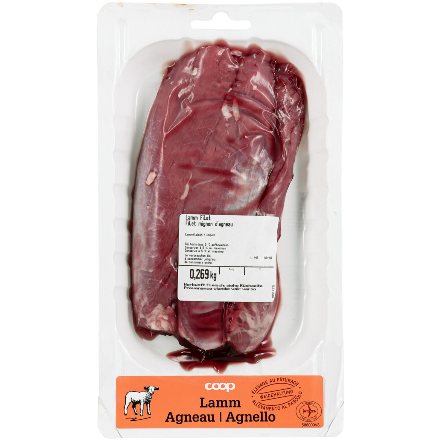 Lammfilets 3 Stück ca. 230g