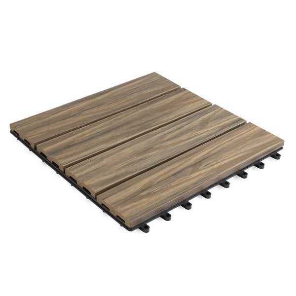 Classic Click Tile - Weerbestendige Terrastegel - Teak Mix 30 x 30 cm