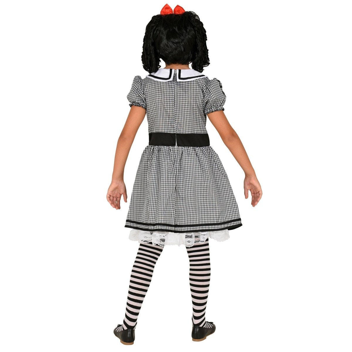 Halloween Kostuum Wit Zwart Meisje Pop