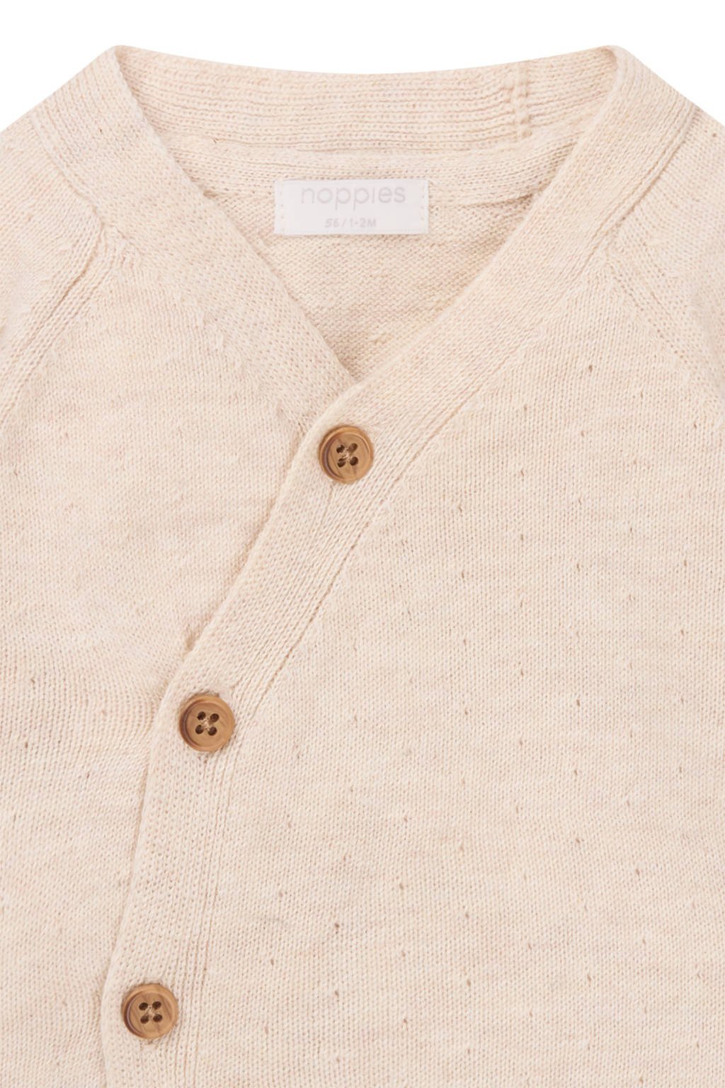 Noppies vest beige fijn gebreid