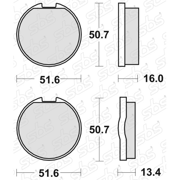 SBS - Plaquettes de frein 518 HF