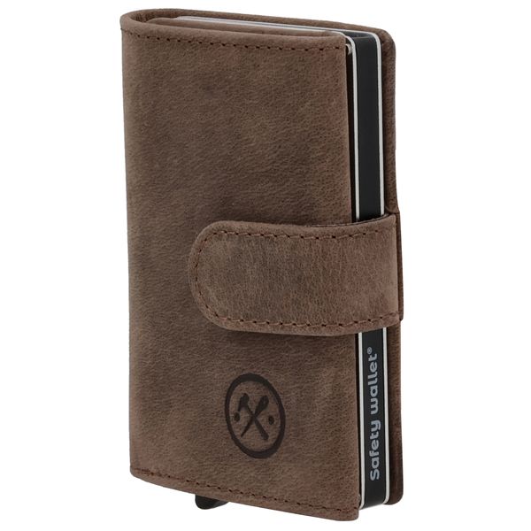 Hide & Stitches Idaho Assorti Safety Wallet Donkerbruin