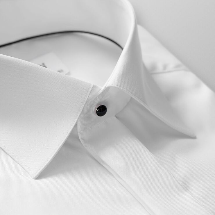 ETON White Twill Tuxedo Shirt - Slim Fit Hvid