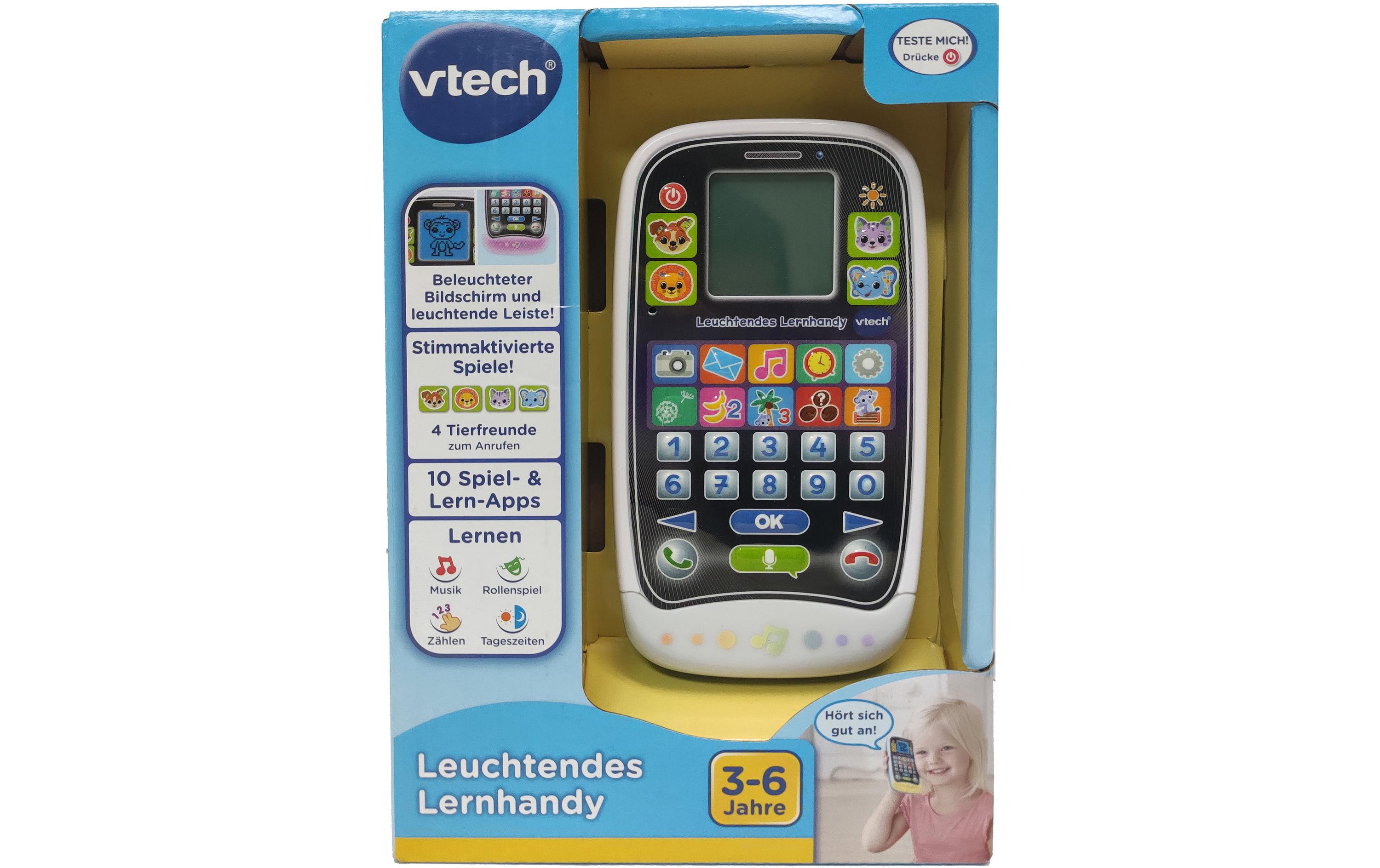 Leuchtendes Lernhandy – Smartphone MehrfarbigLernhandy mit vielen Funktionen und tollen Spielen
