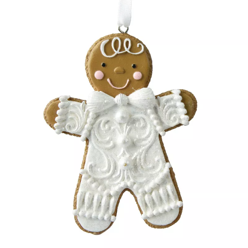 Pain d'épices à suspendre (H10 cm) Little Boy en Blanc