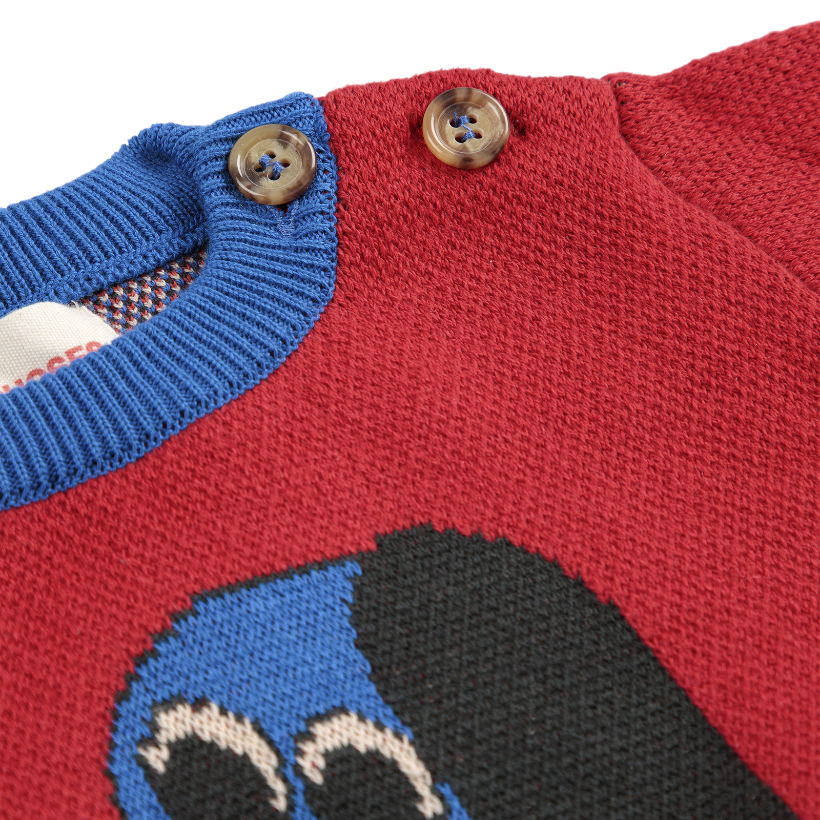 Baby Pullover Doggy Mate Jacquard Red