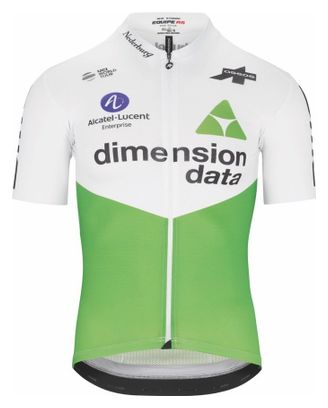 Maillot Manches Courtes Assos Dimension Data Blanc / Vert