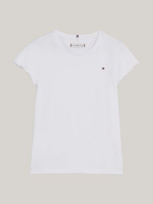 Blusa essencial de corte justo com mangas franzidas