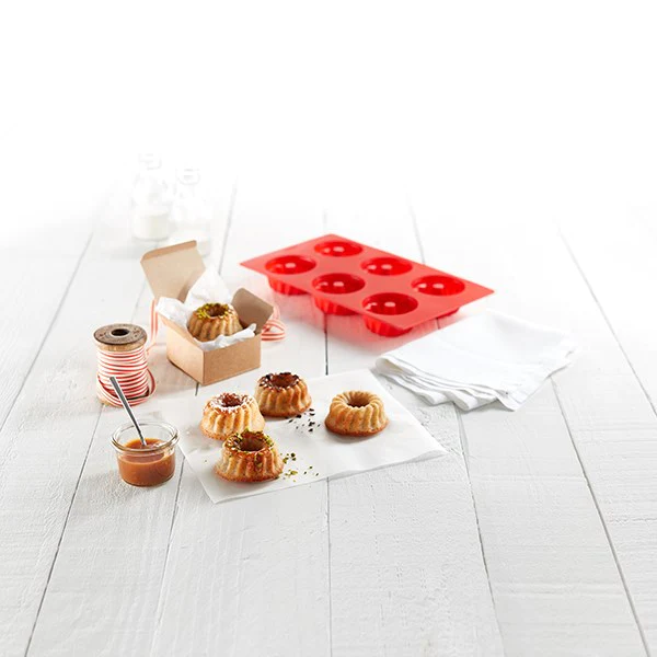 Moule silicone 6 minis kouglofs 90 ml Lékué