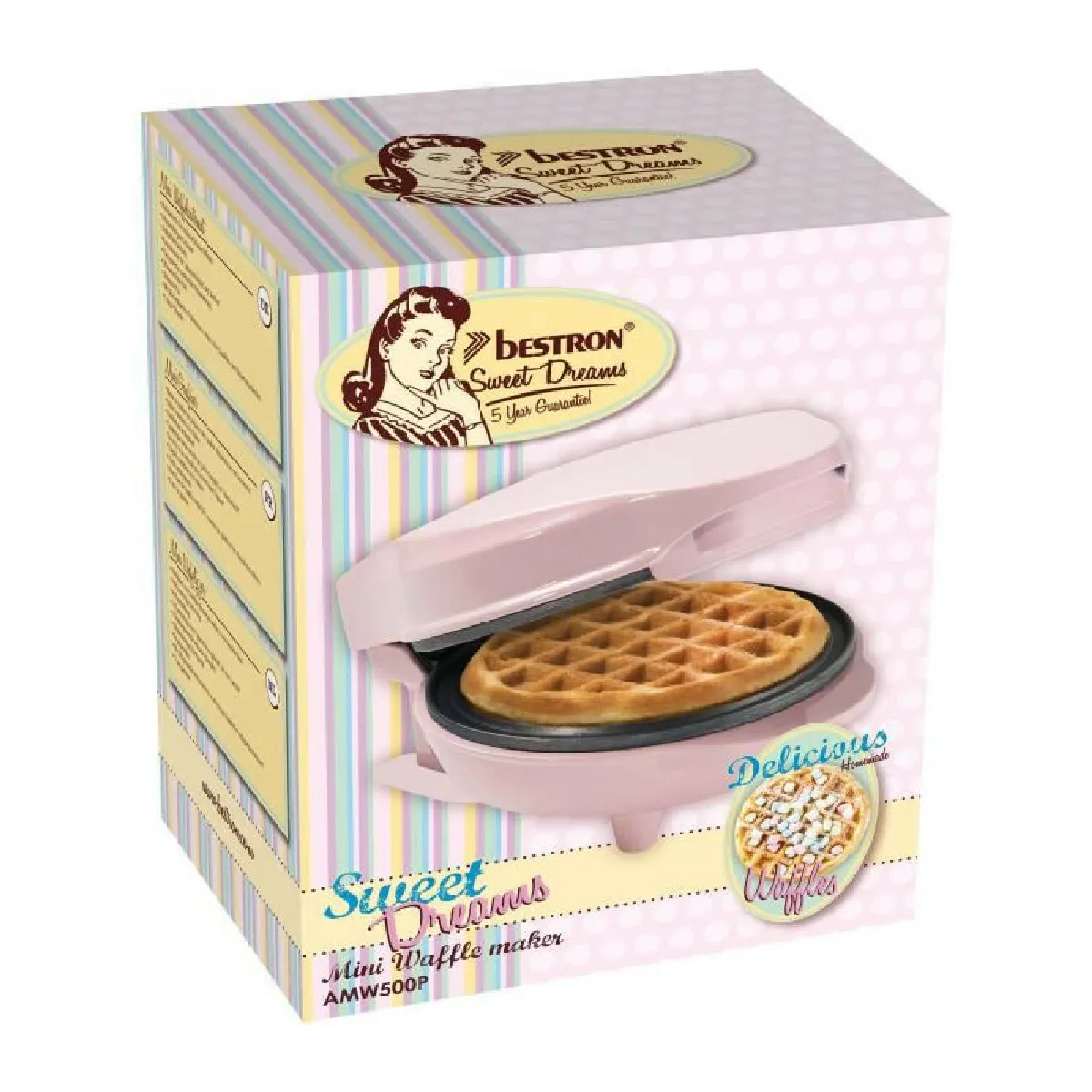 Bestron Mini Gaufrier Retro