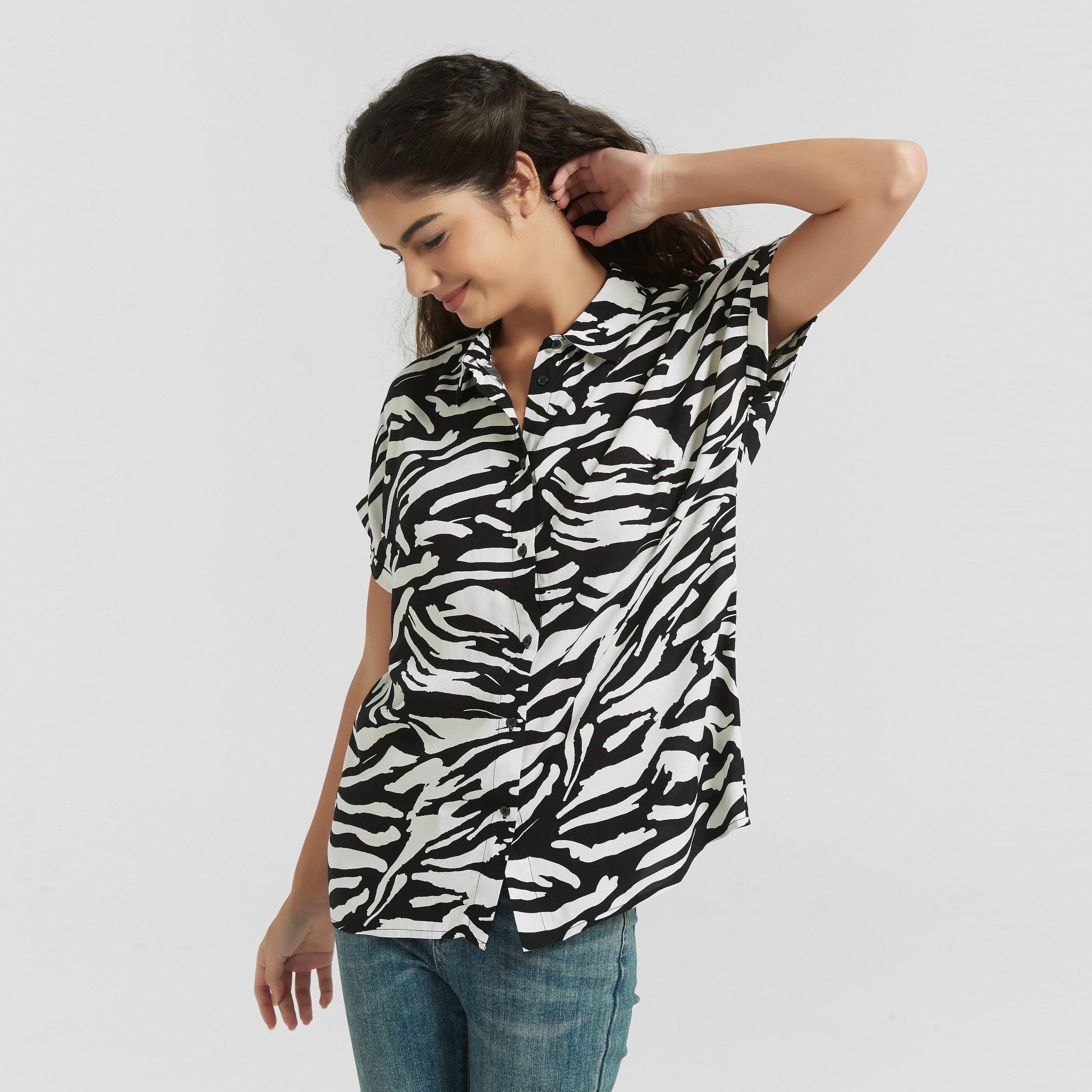 Be You Zebra Print Shirt