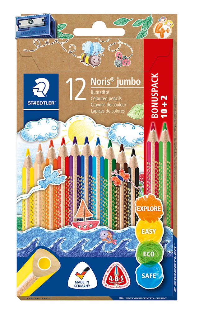 Fargeblyanter Jumbo 10+2-pakning FSC 100% Staedtler