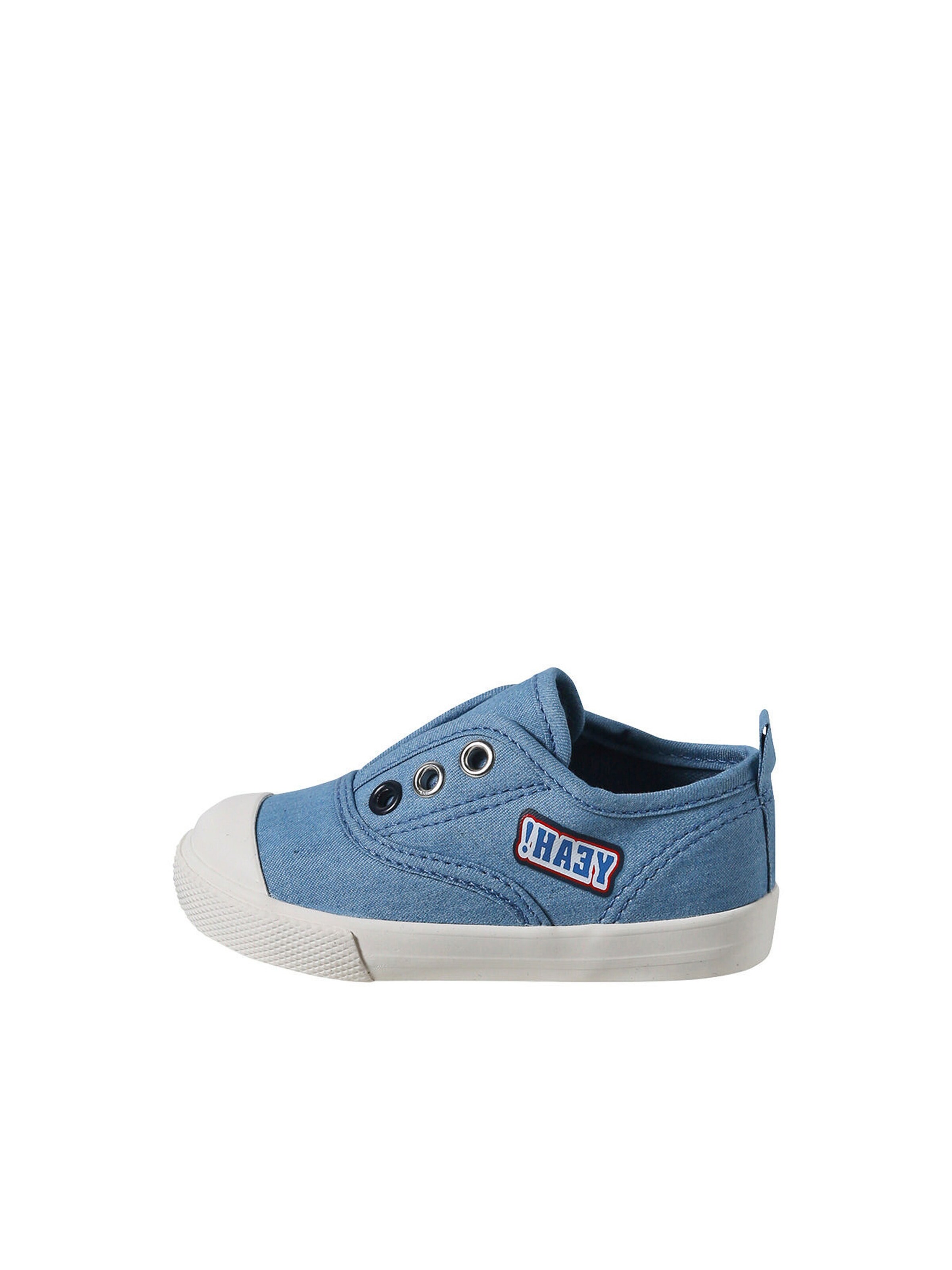 Vertbaudet Baby Stoff-Sneakers mit Gummizug blau