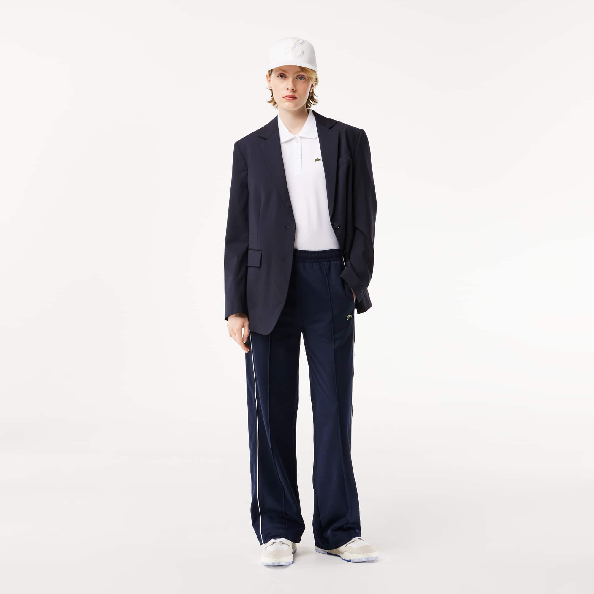 Polo regular fit Lacoste en petit piqué de coton souple Manches Courtes - Blanc - Lacoste - Femme