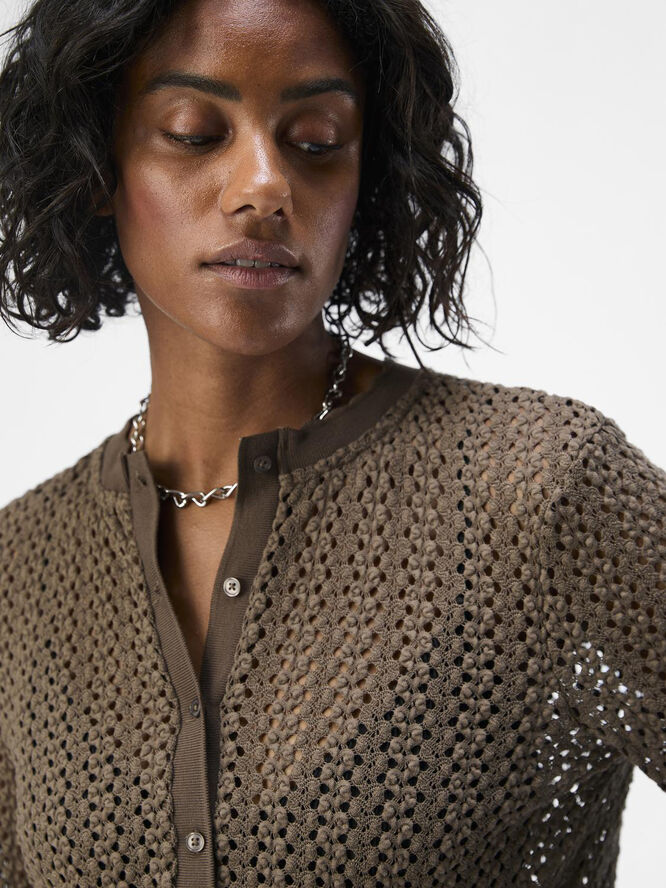 Object OBJHELENA L/S CARDIGAN 134 Mole