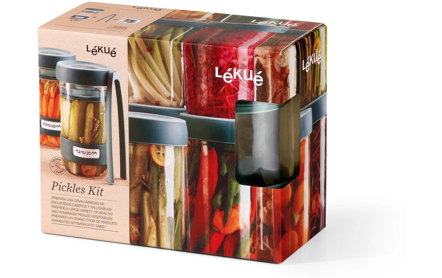 Fermentationsglas 700 ml, Glas, Blau, 2 StückFermentier Set