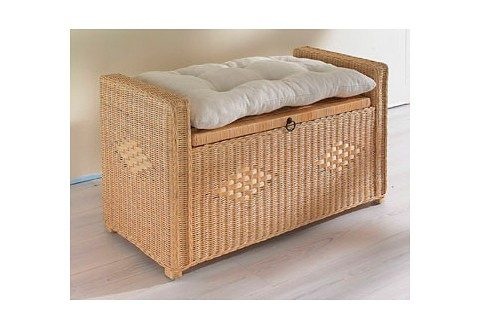 Home affaire Sitztruhe »Schönerempfang, TOPSELLER!« Rattan-Bank, OTTOs Choice,  Belastbar bis max. 80 Kg, mit Stauraum