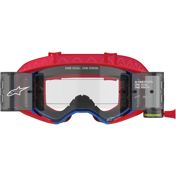 Alpinestars - Masque Supertech Corp Roll-Off Rouge / Jaune fluo / Bleu