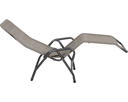 Siena Garden tuinligstoel, ligstoel, zonnebed, relaxligstoel, Bito textielstof, taupe