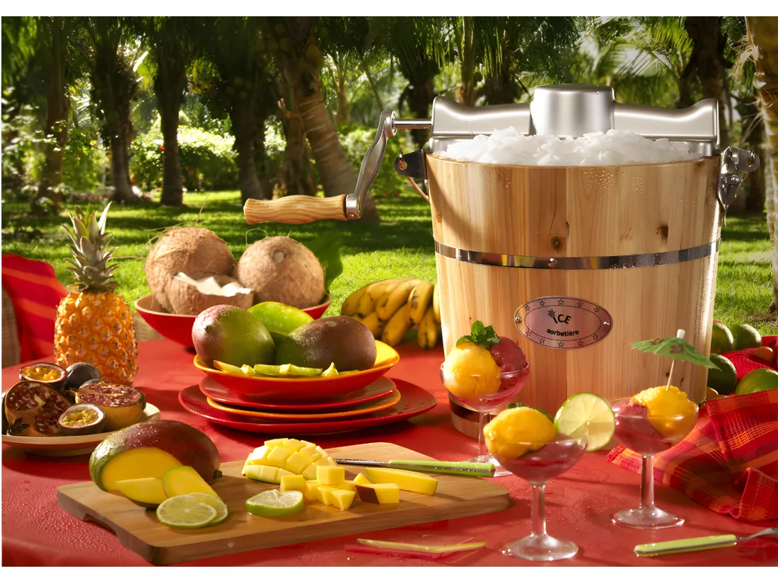 Sorbetière électrique GIVRETO en bois 5.5 L