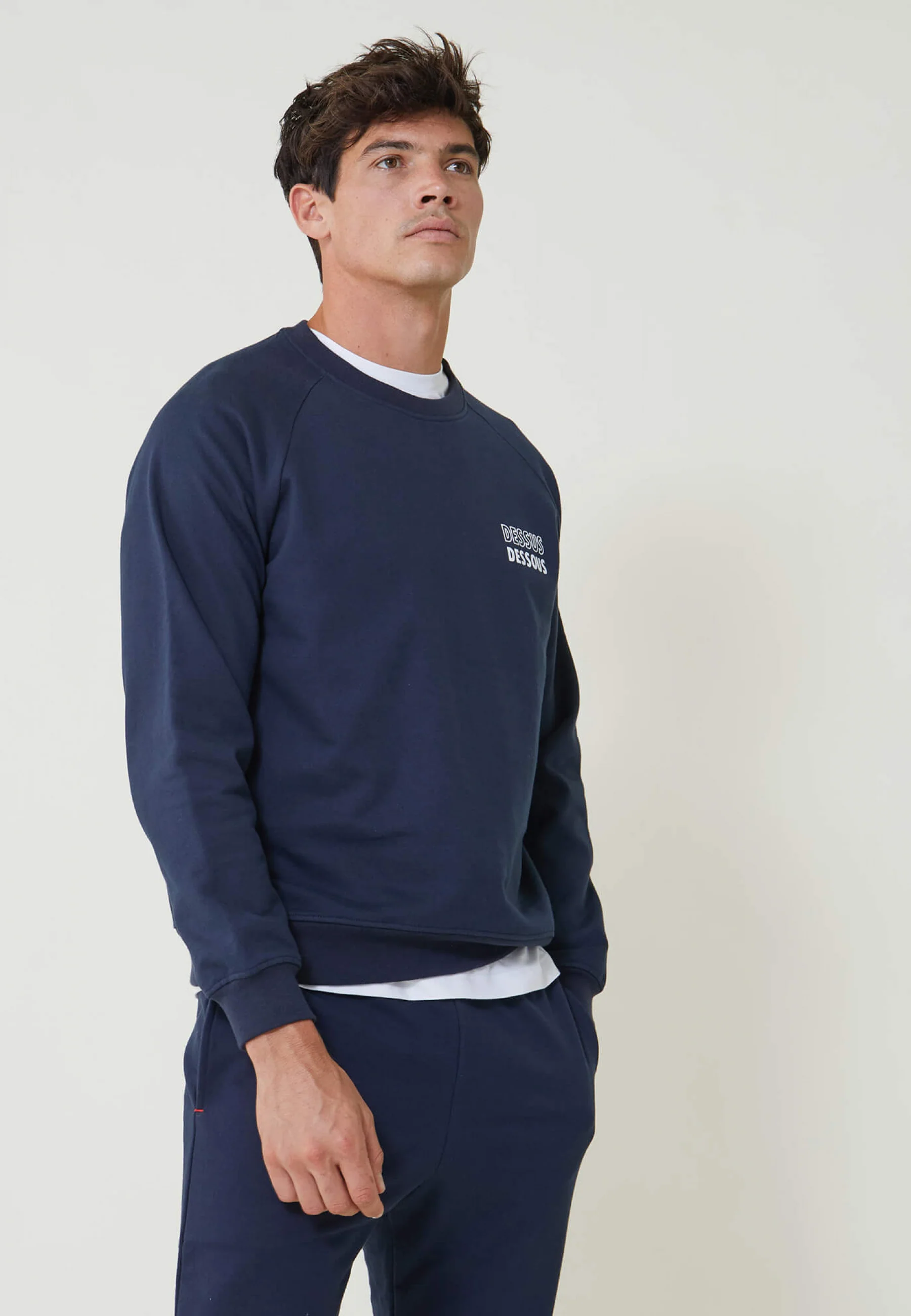 Sweat-shirt en molleton gratté-Cheikh Marine