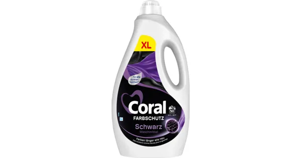 Coral Flüssig-Waschmittel Schwarz 50 Waschgänge