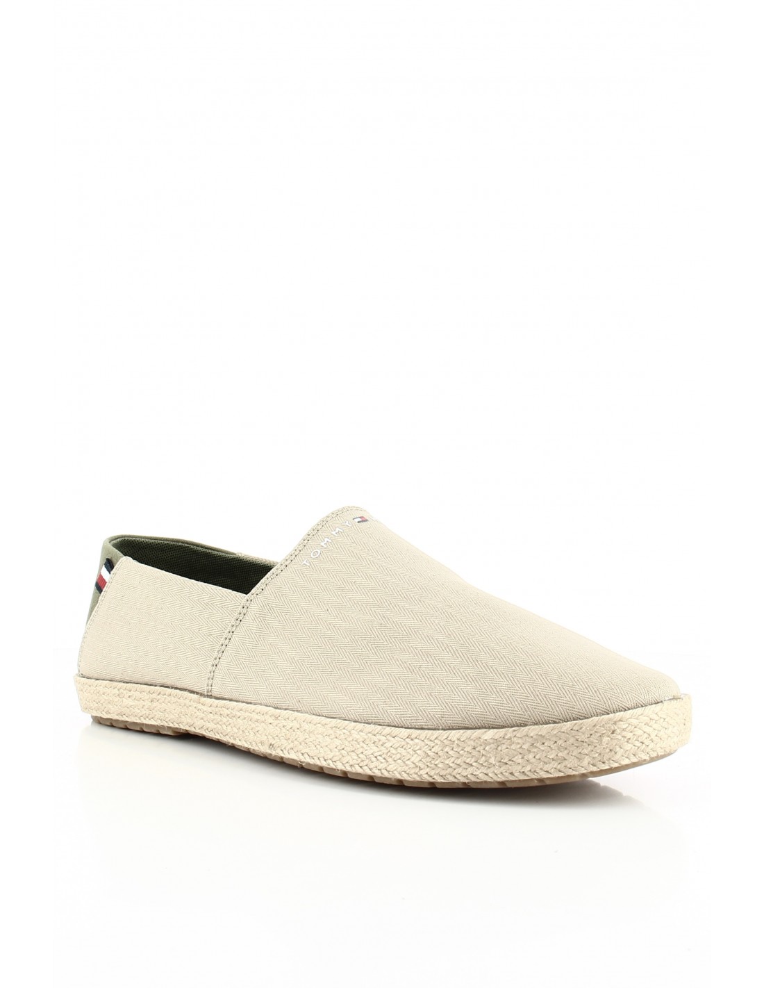 tommy hilfiger Espadrille Homme Beige/Vert Toile