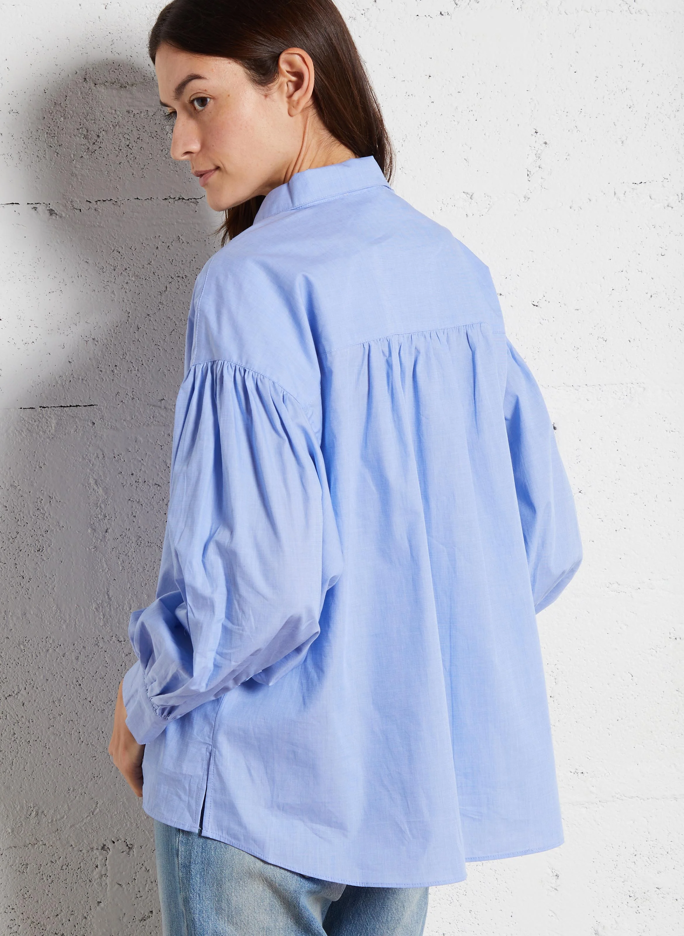CATALINA - Chemise ample en coton | Bleu
