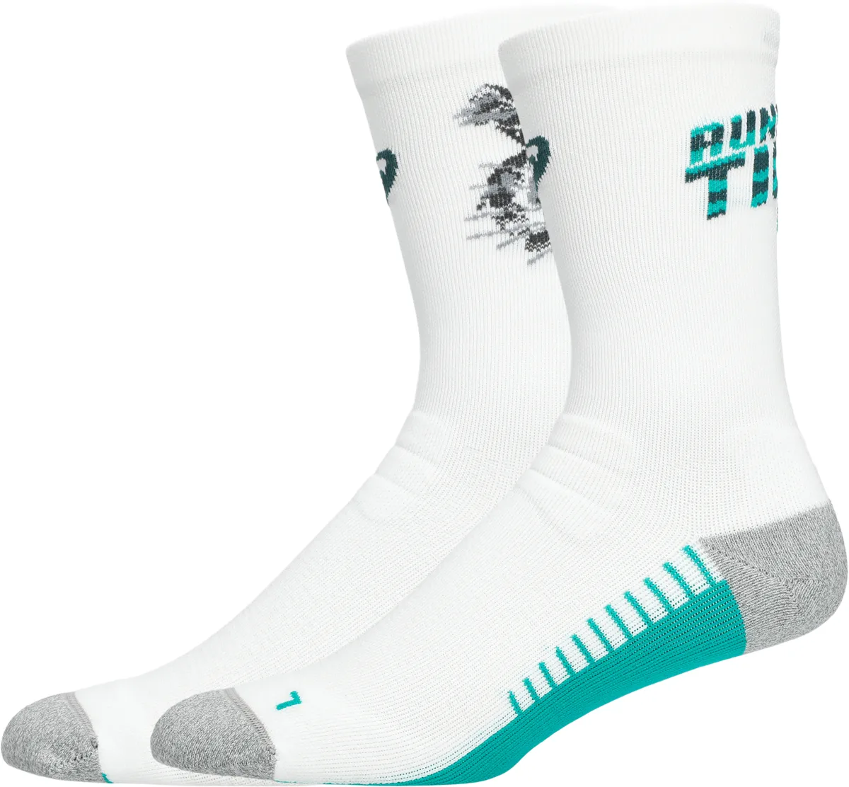 Asics Performance Run Sock Crew Brilliant White/wave Teal