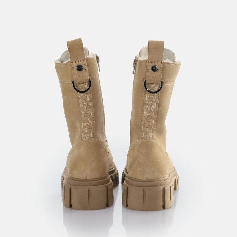 Scape Laceup HI Warm Bottines, crème