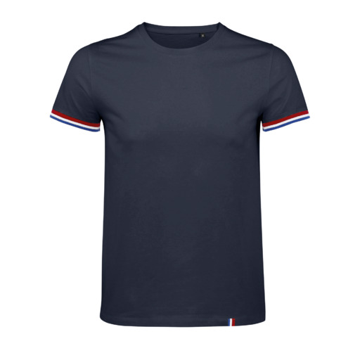 Camiseta de manga curta com estampa de arco-íris