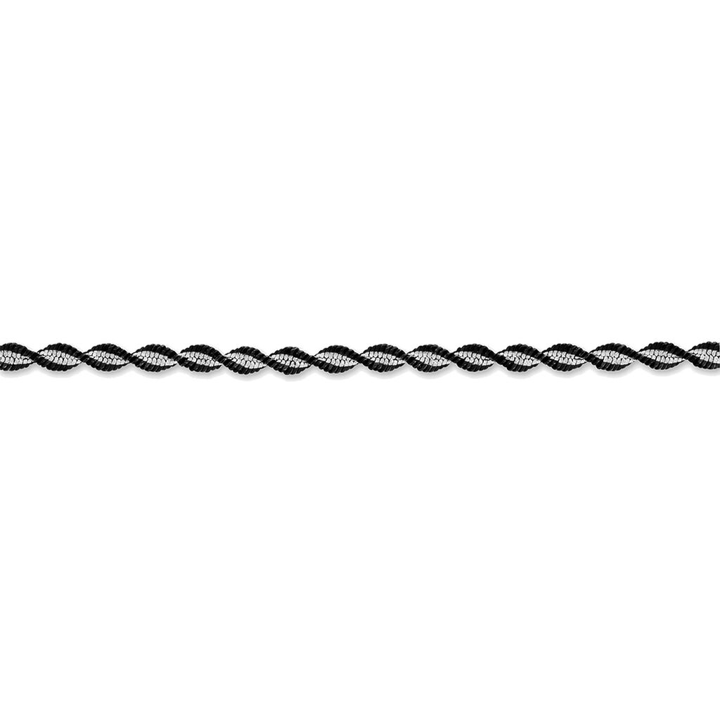 Bracelet Abie Torsade Argent Bicolore